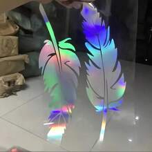 1pc Permanent Holographic Silver PET Vinyl Roll, Compatible With All Cutting Machines, Signs, Scrapbooks, Car Decals, Craft Cutters, Decorative Stickers - Multicolor - View 4