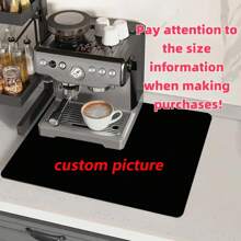1pc Customized Drain Mat, Customized Picture Drip Mat, Customized Coffee Machine Mat, Rectangular Kitchen Mat, Customized Picture Ma