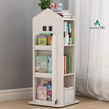 NetHong 3 Tier Rotary Kids Bookshelf Castle Display Bookcase Toys Book Storage Rack UK~ - 白色 - 查看 1