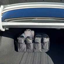 1pc Car Trunk Storage Rack Folding Carrying Box For Camping, Large Capacity Car Storage Box Trunk Reinforcement Handle, Foldable Multi-Component Storage Rack, Foldable Waterproof Nylon Polyester - Multicolor - View 7