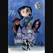 1pc/3PCS Wall Arts Posters Anime Anime Anime Movie "Ghost Mom" Posters And Printed Cartoon Horror Witch Quotes Canvas Painting Wall Art Suitable For Living Room Home Decoration Frameless/Framed Canvas Art
