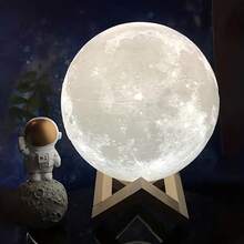 7.87/7.09/5.91/4.72 Inch Moon Lamp 16 Colors LED 3D Moon Light, Remote Control Lava Lamp Moon Night Light, The Perfect Christmas Gift! - 16 Colors Moon Lamp - View 2