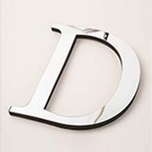 Pegatinas decorativas de pared de letras de espejo acrílico 3D gruesas, 10cm/15cm/20cm letras autoadhesivas extraíbles de espejo acrílico, resistentes al agua y a la corrosión