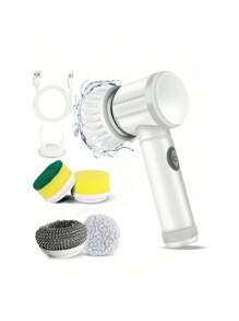 Electric Kitchen & Bathroom Cleaning Brush, Multi-Purpose Electric Scrubber, Cleaning Accessories, Household Cleaning Supplies, Room Decoration, Can Be Used To Prevent Oil Stains, Garbage, Etc., Suitable For Kitchens, Restaurants, Parties, Gatherings, Travel, Family Gifts, Home Gifts