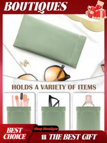 4pcs Eyeglasses Case, Compressed Eyeglasses Case, Glasses Case, Glasses Pouch, Sunglasses Pouch, Sunglass Bag For Purse, Sunglass Pouch