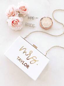 1pc Custom Mrs Purse Bride Clutch Purse For Wedding Bridal Clutch Custom Gift For Bride To Be Personalized Wedding Gift For Bride,Personalized Acrylic Clutch Bridesmaid Clutch Bridesmaid Purse Bridesmaid Bag Custom Personalized Acrylic Purse Acrylic Clutch,Custom Bride Purse - White Acrylic Clutch For Bride - Mrs Crossbody Purse - Bride Bachelorette Accessory - Bride To Be Gift, ,Colorful,Cute,Adorable,Funny,Kawaii,Y2K,Stylish,Unisex,Casual,Custom,Personalized,Unique,Customized,Ideal Gifts For Him,Ideal Gifts For Her,Her,Boyfriend,Girlfriend,Family,Friends