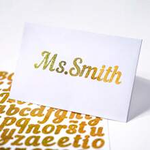 5 Pcs 1 Inch Hand-Lettered Stickers, Suitable For Mugs, Mailbox, Car, Holiday Gifts, Greeting Cards, Birthday Parties, Index Filing, Etc.,School Supplies,Back To School