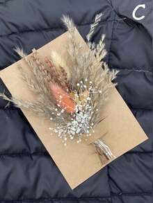 باقة زهور جافة بوهيمية طبيعية صغيرة، ترتيب زهور جافة، زخرفة زهور يدوية، زهور الزفاف، ديكور المنزل، ديكور الحائط، هدايا المنزل