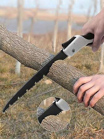 1 st uppgraderad stor hopfällbar handsåg i legerat stål - supersnabb och enkel kapning - bärbar beskärningssåg, lämplig för heminredning, trädgårdsskötsel, träbearbetning och camping