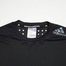 Adidas 男士輕量舒適跑步訓練短袖夏季健身上衣 HC4230，尺寸偏小 - 黑色 - 查看 3