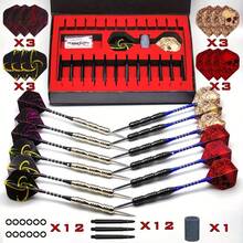 12pcs Professional Steel Tip Darts - Non-Slip Aluminum Alloy Shaft, Precise Grip, Universal Set - Multicolor - View 7