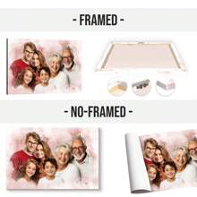 Catygift Cuadro personalizado con combinación de fotos - Captura el retrato de tus seres queridos a partir de fotos - Regalo único para la familia, para amigos, multifuncional, ornamental, reutilizable, exquisito, elegante, de alta calidad, colorido, moderno, personalizado, único, regalo ideal para él, regalo ideal para ella, novio, papá, novia, mamá, familia, amigos, sala de té, hogar, jardín, oficina, para aniversarios, para el Día de San Valentín, para el Día de la Madre, para cumpleaños, para el Día del Padre, para graduación, para bodas, para inauguración de vivienda, decoración del hogar