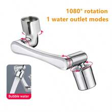 Universal 1080°Swivel Robotic Arm Swivel Extension Faucet Aerator Kitchen Sink Faucet Extender Mixer Tap Nozzle Flow Mode