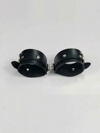 1/2pcs Set Leather Sexy Handcuffs Ankle Cuff Bracelet Cosplay Props Accessories For Women Men