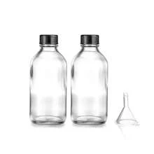 10 sztuk 2 Oz 60ml Mała przezroczysta szklana butelka z pokrywkami, puste pojemniki na napoje wielokrotnego użytku do soku, imbiru, olejków eterycznych, butelki na wodę do użytku na zewnątrz, do uprawiania sportu