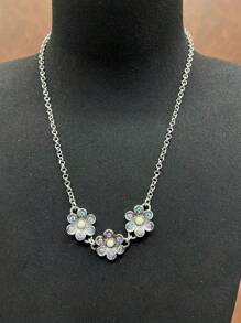 1 Set Fashion Retro Bohemian Style Zinc Alloy Flower/Lightning/Cow Head 3-Layer Pendant Necklace That Can Be Matched Freely, Flower Earrings Pendant, Suitable For Women/Girls To Match Daily Clothes, Party Accessories, Jewelry Gift For Family/Friends/Yourself