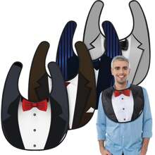 Babadores para adultos com 4 peças, babadores engraçados unissex para adultos, babadores laváveis para proteção de roupas, adequados para adultos e idosos, presente de alimentação