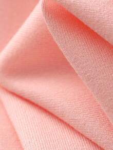 少女柠檬和标语印花图案 T 恤，适合女孩短袖 T 恤，少女夏季上衣圆领衬衫 - 粉色 - 查看 5