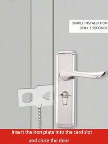 Travel Portable Door Lock Extra Lock, Stainless Steel Secure When Traveling And Staying In Hotels, Provide Extra Privacy And Security Portable Door Lock Home Security Door Lock Travel Locks For Additional Privacy Perfect For Traveling Hotel Back To School Travel Accessories Travel Outdoor Gear