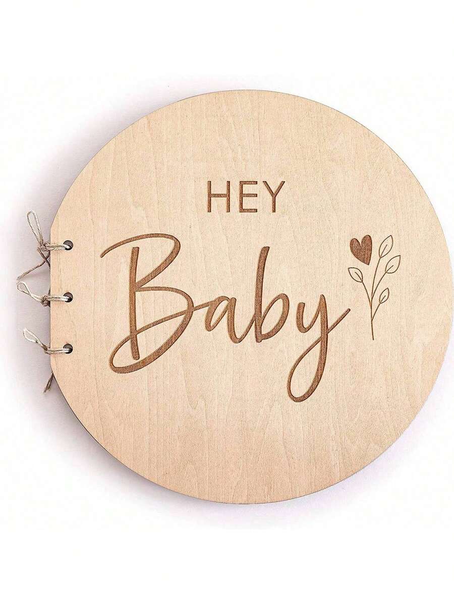 1pcGuest Book , Wooden Cover Christening Guest Book, Shower Visitor Book, Shower Memory Book, A Gift For New Parents And Expectant Mothers