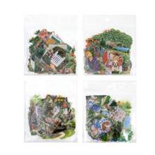 Ein Set mit 120 Stücke Pflanzen und Blumen Kreativ-Klebeband, romantische Serie, geeignet für Papierschnitt, Buchschöpfung und Dekoration, Tagebuch, Album und Gedenkbuch Dekoration, für Nutzer ab 14 Jahren geeignet - kreative Aufkleber Sammlung, geeignet für DIY Projekte und Planer