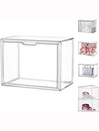 Acrylic Display Cabinet With Door For Collections Showcase, Plexiglass Case, Figures, Need Self Assembly, Dustproof