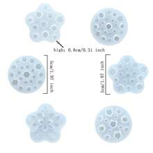 6pcs Flower Silicone Molds, Resin Casting Molds, Jewelry Casting Tools, Suitable For Spring, Valentine's Day, Father's Day, Mother's Day, Thanksgiving, Birthday Gift DIY Molds, Suitable For Earrings, Manicures, Bracelets, Necklaces, Rings And Other DIY Molds