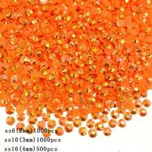 500pcs/1000pcs Resin Jelly Drill Flat Bottom Drill Mini Round Diamond DIY Jewelry Accessories, Suitable For Phone Cases, Shoes, Clothes, Decoration, 2mm/3mm/4mm/5mm/6mm