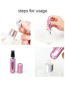 1 pieza Botella de perfume recargable portátil, Atomizador de perfume mini, Botella de perfume vacía, Botella de perfume de viaje, Botella de spray pequeña, Spray de perfume recargable, Caja de bomba de fragancia, Accesorios de viaje de 5ml Artículos esenciales de viaje