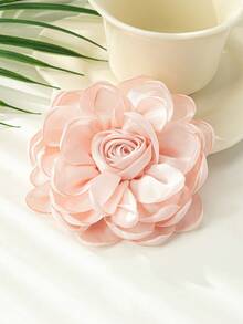 1pc Handmade Black Flower Edged Fashion Brooch, Unisex Holiday Party Accessory - Green - View 4