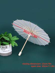 Elegant White Paper Parasol - Perfect For Weddings And Photo Props, DIY Painting, Handmade Crafts, Wedding Party Decor, UV Protection Design