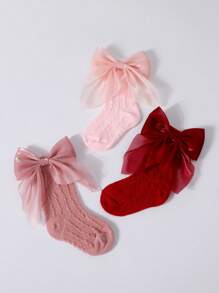 6 Pairs Baby Butterfly Princess Mid-Calf Socks, Infant Floor Socks