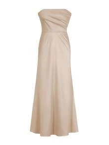 Look Polly Women's Romantic Valentine's Day Dress, Suitable For Spring/Summer Weddings, Carnivals, Singles Parties, Banquets - Elegant, Sexy, Solid Color, Bodycon, Backless, Sleeveless, Maxi Length, High-End Dark Green Maxi Dress - Champagne - View 7