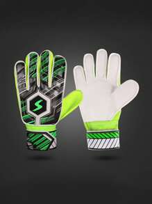 1 Pair Football Goalkeeper Gloves, Latex Anti-Slip Shock Absorbing Goalkeeper Gloves Suitable For Teens And Adults