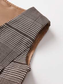 BLUE SAYING Set da 3 pezzi di completo da ragazzo con gilet a quadri da cerimonia - Castano - Visualizzare 6