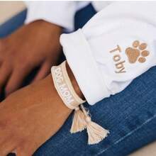 Personalized Bracelet Embroidered With Tassels / Any Letters, Numbers Or Words / Friendship Bracelet / Embroidered Bracelet / Name Bracelet Mother's Days Gift,Pink,Grey,Green,Blue,Stylish,Colorful,Vintage,Simple,Unisex,Casual,Cuties,Custom,Personalized,Unique,Ideal Gifts For Him,Ideal Gifts For Her,Her,Boyfriend,Girlfriend,Dad,Mom,Family,Friends,For Anniversaries,For Birthdays,For Graduation,For Prom,For Party,Jewelry & Watches,Season Picks,Elegant Outfit