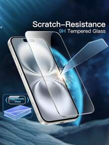 2pcs Ultra-Clear Screen Protector Film, Easy To Install, Bubble-Free, Scratch-Resistant Compatible With Apple IPhone 12/13/13 ProMax/14/14Pro/14ProMax/15/15Pro/15ProMax/16/16Pro + Full Coverage Clear Protective Case With Anti-Scratch, Anti-Dust Frame + Anti-Slip, Wear-Resistant Back Film