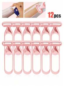 1 pieza/3 piezas/5 piezas Afeitadora manual, herramienta de depilación, dispositivo de depilación suave y delicado, dispositivo de depilación física, adecuado para axilas y piernas, con protección contra arañazos, afeitadora de axilas para verano sin irritación, afeitadora de axilas para mujeres, afeitadora, productos y accesorios para salón de belleza, artículos de belleza esenciales para viajar