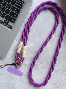 1pc Simple Long Diagonal Mobile Phone Hanging Strap Neck Lanyard With Double Buckle Card Holder Gifts For Mother, Family, Friends, Birthday, Holiday Phone Charm, Phone Chain