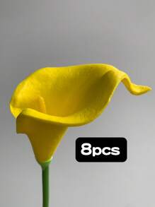 8 stuks witte kunstmatige calla lelies, zijden nepbloemen (32 cm) voor Moederdag, Pasen, huis, keuken, bruiloftsdecoraties, nieuwjaar, lente, kamerdecoratie, tuindecoratie, buitenplanten, tuinieren, nepbloemen