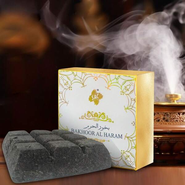 High Grade Premium Incense, BAKHOOR AL-RAAS Incense Bar Of Sandalwood Powder, Oud Powder, Musk And Perfumery Sugar | 9 Bricks Assorted Scents In One Square Shape(40g)