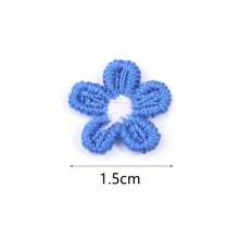 30pcs/Pack Colorful 5-Petal Flower Embroidered Patches, Cotton Thread Hand-Sewn Floral Patches For DIY Clothing, Pants, Socks, Hats And Fabric Decoration & Repair