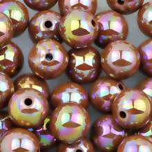 6/8/10/12/16mm Rainbow Acrylic Beads, Mixed Color Round Beads UV, Cracked Beads, Crackle Round Beads - Multiple Color Options, Round Hole Loose Beads Suitable For DIY Jewelry Making Bracelets Necklaces Or Craft Pen Decorations