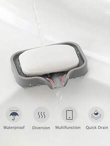 2 Stück Spülschwamm Seifenhalter mit Abtropfschale, Abtropfschale für Seife, hält den Platz trocken, einfach zu reinigende Seifenbehälter, geeignet für Küche, Badezimmer, Behälter