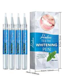 4 Piece/Box Teeth Whitening Pen Tooth Whitening Gel Travel Suit Tooth Bleach Gel Whitener Remove Coffee,Tea,Soda Stains Personal Oral Hygiene,Gift For Women,Girl And Parents