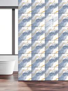 10 pegatinas adhesivas de vinilo de Salpicadero de PVC de mármol artificial autoadhesivo, pegatinas de pared autoadhesivas de corte DIY, resistentes al calor para salpicaderos de azulejos en paredes de baño y cocina, cocina, chimenea, lavadero, paredes de caravana, a prueba de agua, también para sala de estar, dormitorio y pared posterior de TV (5.9/7.87/11.8/15.7/11.4 X 22.4 pulgadas)