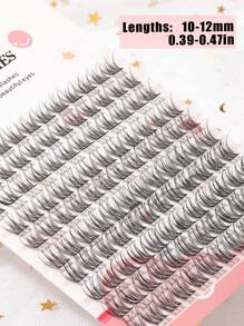 120 Pairs 10-12mm Natural-Looking Fanned Out Criss-Cross Soft & Unique Reusable Fake Eyelashes, Suitable For Daily Wear, Wedding, Date, Party, Music Festival Lash Clusters,Eye Lash Clusters,Individual Eyelashes,Lashes,Fake Lashes