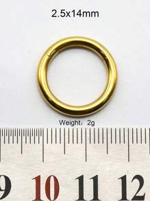 1 pieza de gran calibre Clicker de septum de 10 mm a 2 mm 12G, redondo, liso, de acero inoxidable 316L, pendientes únicos con bisagra, aro de segmento de septum perforado grande, joyería corporal punk para expansión de orejas