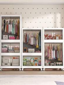 5/4/3/2/1 Layer No Installation Folding Storage Cabinet, Home Use Baby Clothes Wardrobe, Thickened Kids Clothing & Toy Plastic Organizer