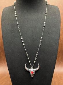 1 Set Fashion Retro Bohemian Style Zinc Alloy Flower/Lightning/Cow Head 3-Layer Pendant Necklace That Can Be Matched Freely, Flower Earrings Pendant, Suitable For Women/Girls To Match Daily Clothes, Party Accessories, Jewelry Gift For Family/Friends/Yourself